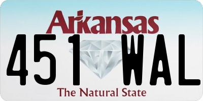 AR license plate 451WAL