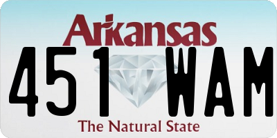 AR license plate 451WAM