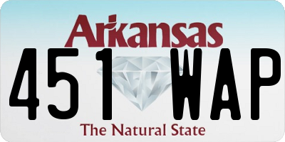 AR license plate 451WAP