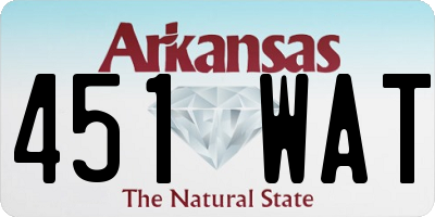 AR license plate 451WAT