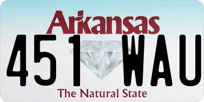AR license plate 451WAU