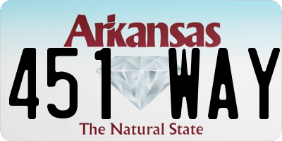 AR license plate 451WAY