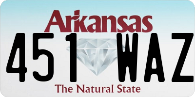AR license plate 451WAZ