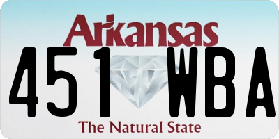 AR license plate 451WBA