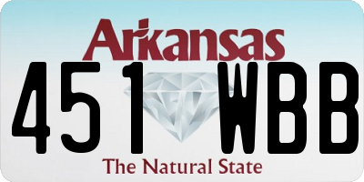 AR license plate 451WBB