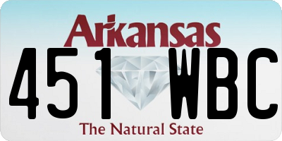 AR license plate 451WBC