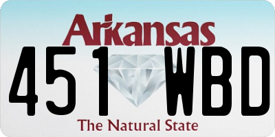 AR license plate 451WBD