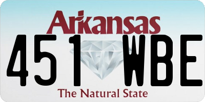 AR license plate 451WBE