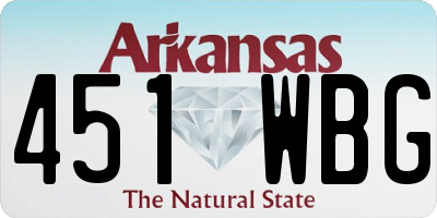 AR license plate 451WBG