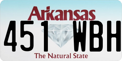 AR license plate 451WBH