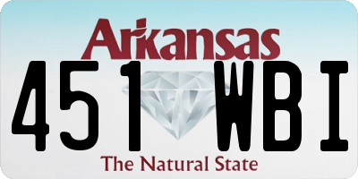 AR license plate 451WBI