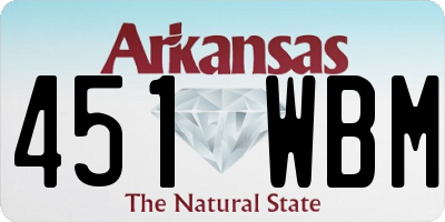 AR license plate 451WBM