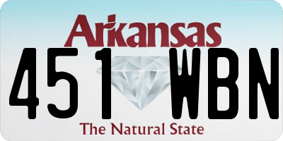 AR license plate 451WBN