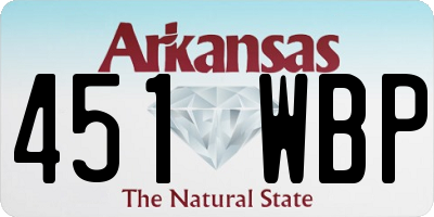 AR license plate 451WBP