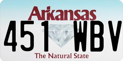 AR license plate 451WBV