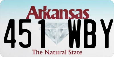 AR license plate 451WBY
