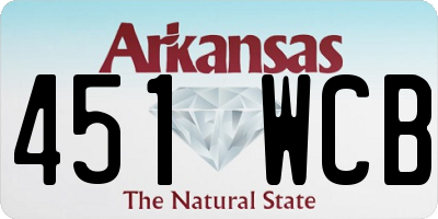AR license plate 451WCB