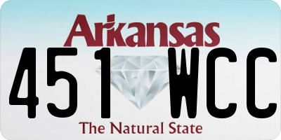 AR license plate 451WCC