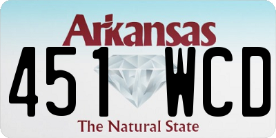 AR license plate 451WCD