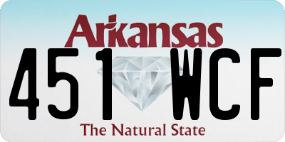 AR license plate 451WCF