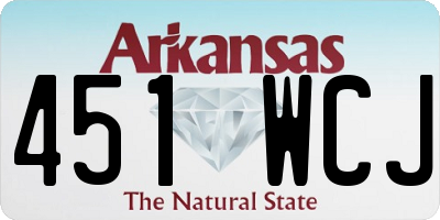 AR license plate 451WCJ