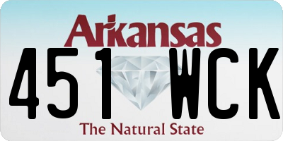 AR license plate 451WCK