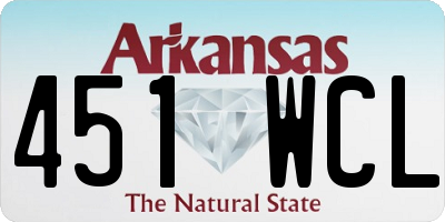 AR license plate 451WCL