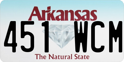 AR license plate 451WCM