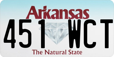 AR license plate 451WCT