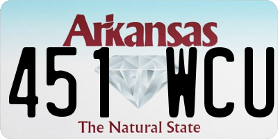 AR license plate 451WCU