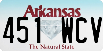 AR license plate 451WCV