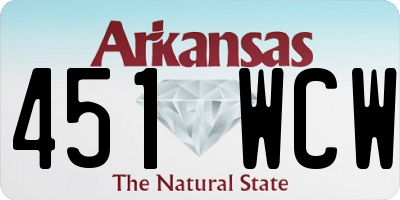 AR license plate 451WCW