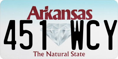 AR license plate 451WCY