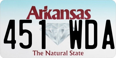 AR license plate 451WDA
