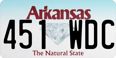 AR license plate 451WDC