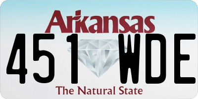 AR license plate 451WDE