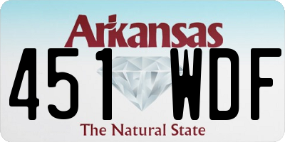 AR license plate 451WDF
