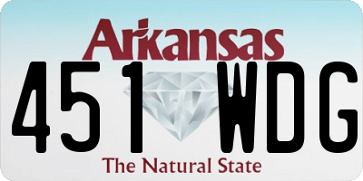 AR license plate 451WDG