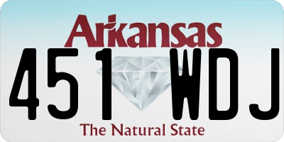 AR license plate 451WDJ
