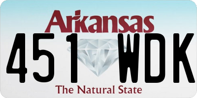 AR license plate 451WDK
