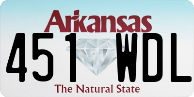 AR license plate 451WDL