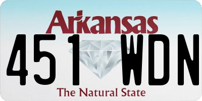AR license plate 451WDN