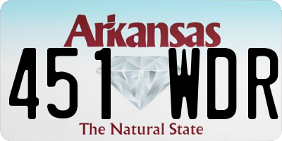 AR license plate 451WDR
