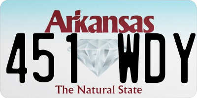 AR license plate 451WDY