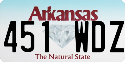 AR license plate 451WDZ
