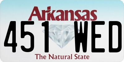 AR license plate 451WED
