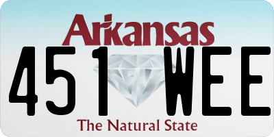 AR license plate 451WEE