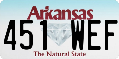 AR license plate 451WEF