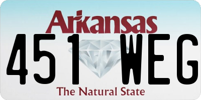 AR license plate 451WEG