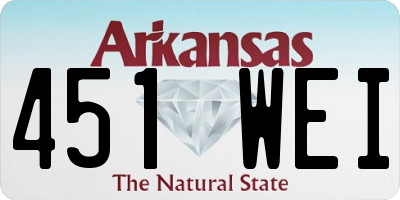 AR license plate 451WEI